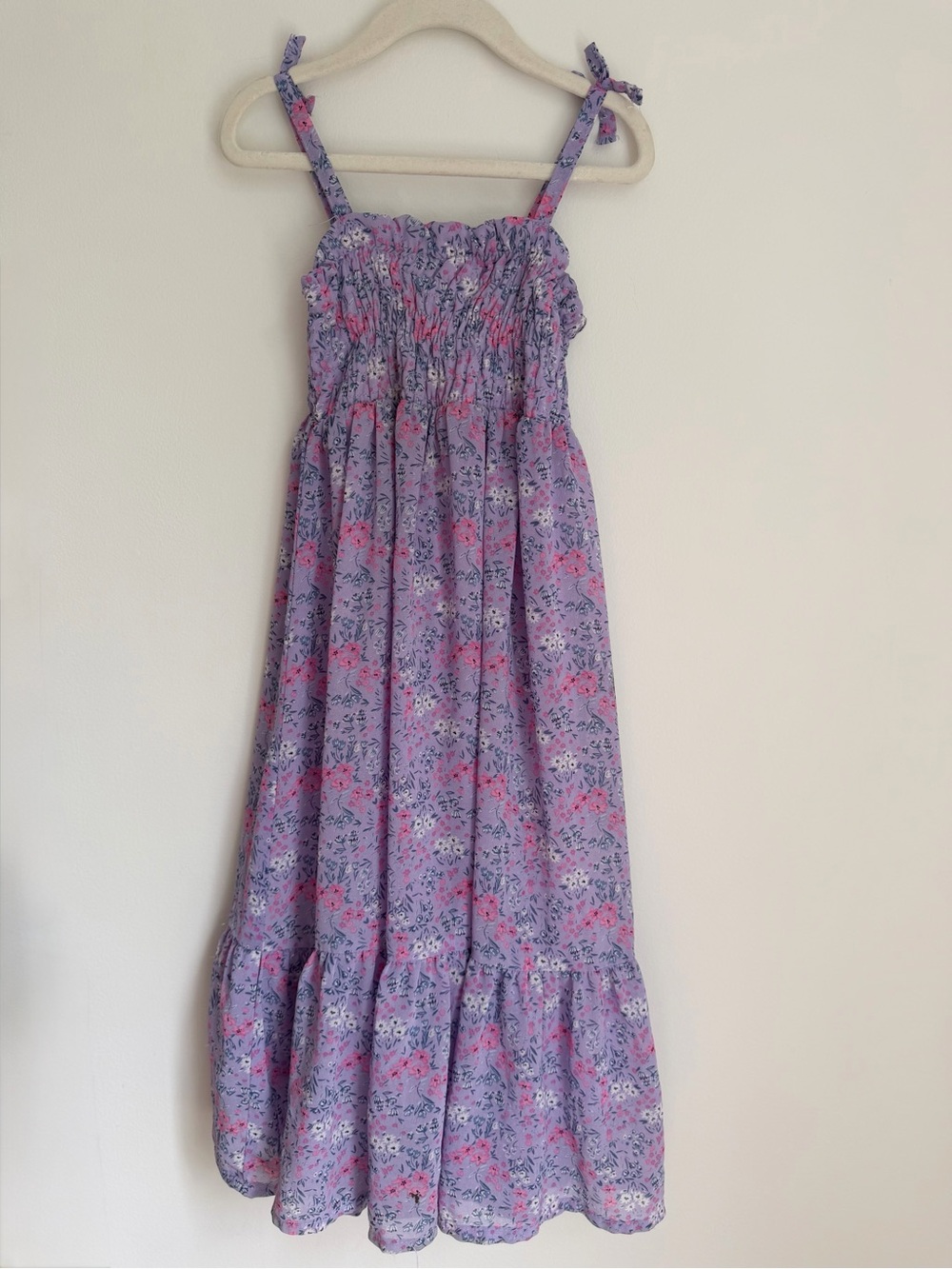 btween Lavender Floral Maxi Dress with Tie Straps (Size 6)